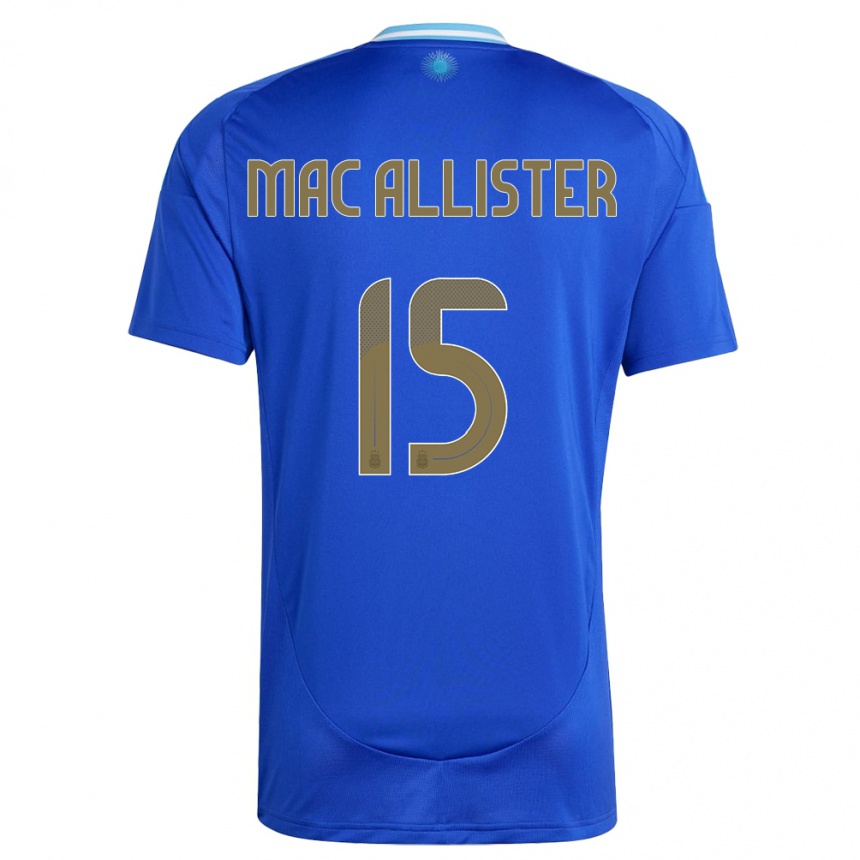 Kids Football Argentina Alexis Mac Allister #15 Blue Away Jersey 24-26 T-Shirt Canada