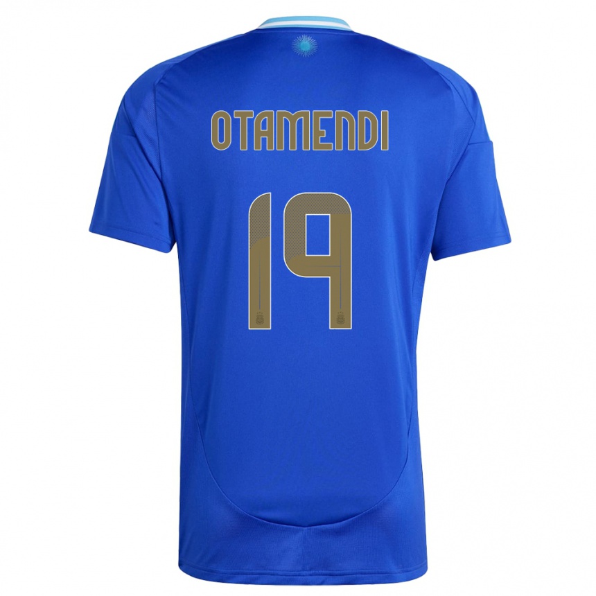 Kids Football Argentina Nicolas Otamendi #19 Blue Away Jersey 24-26 T-Shirt Canada