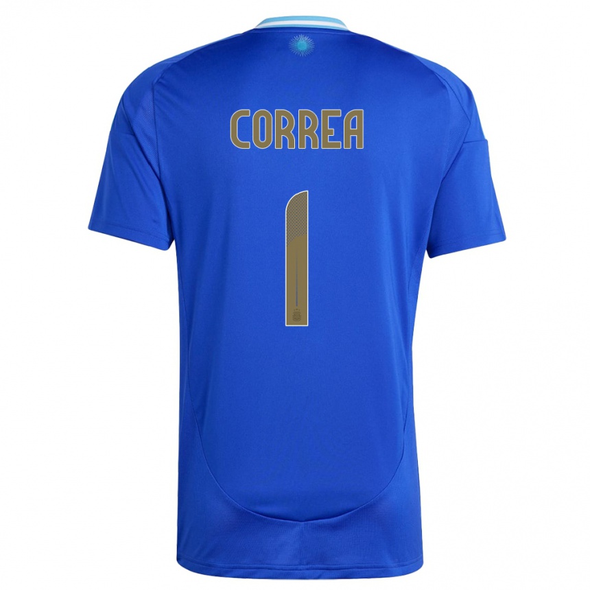 Kids Football Argentina Vanina Correa #1 Blue Away Jersey 24-26 T-Shirt Canada