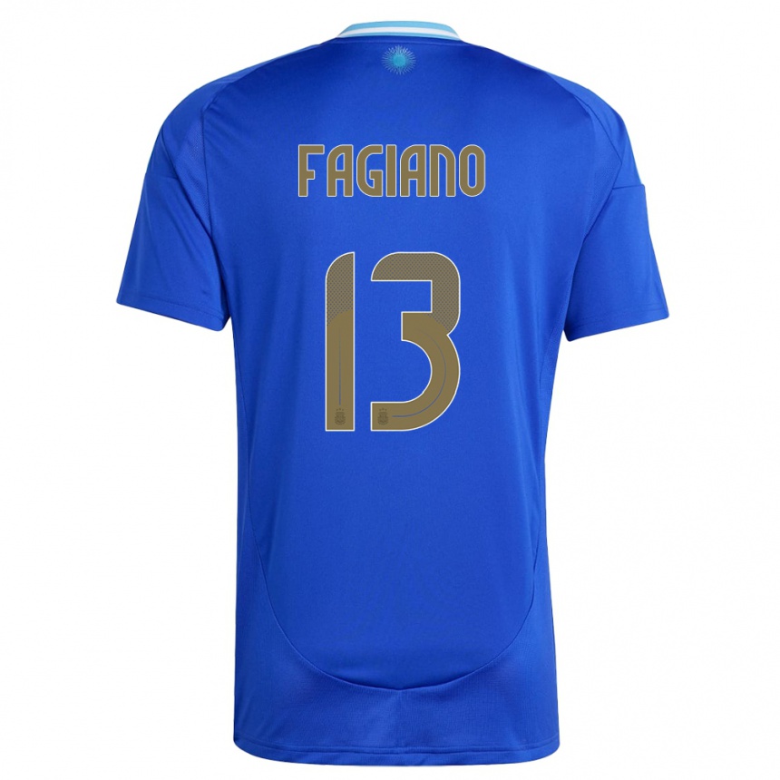 Kids Football Argentina Paloma Fagiano #13 Blue Away Jersey 24-26 T-Shirt Canada