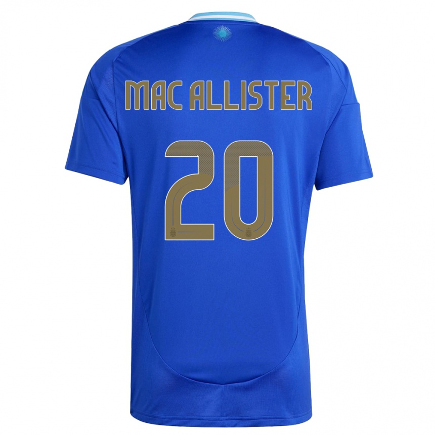 Kids Football Argentina Alexis Mac Allister #20 Blue Away Jersey 24-26 T-Shirt Canada