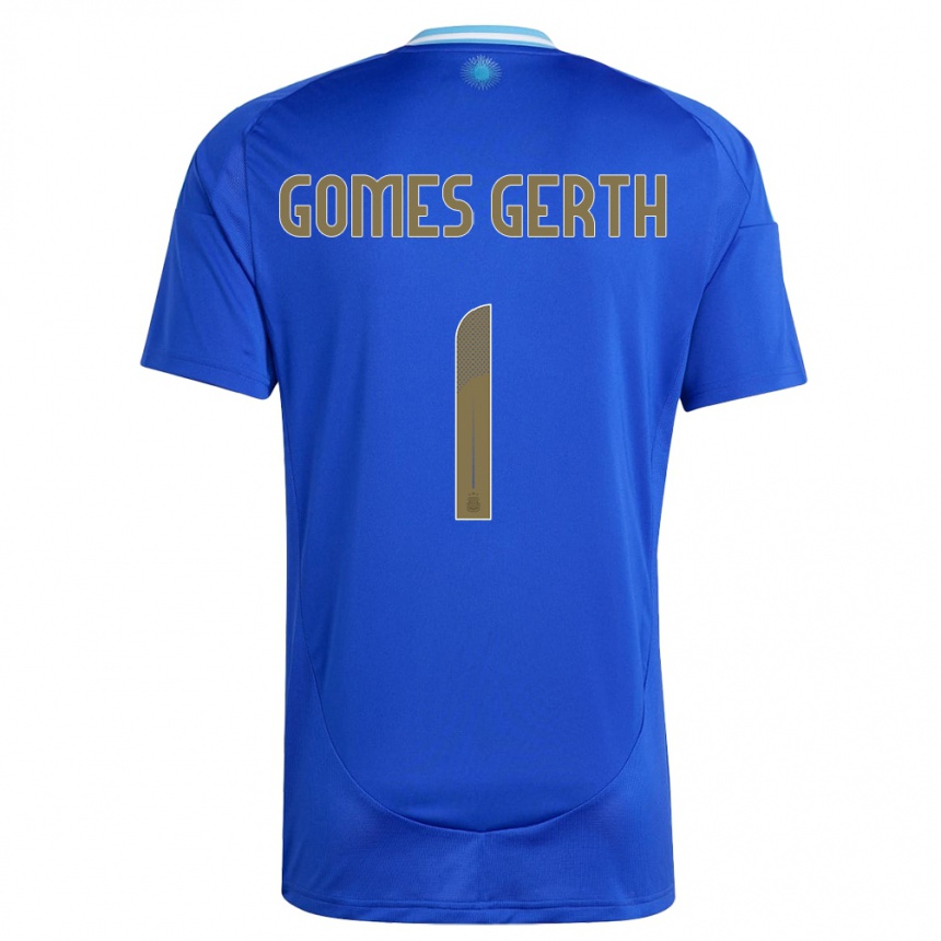 Kids Football Argentina Federico Gomes Gerth #1 Blue Away Jersey 24-26 T-Shirt Canada