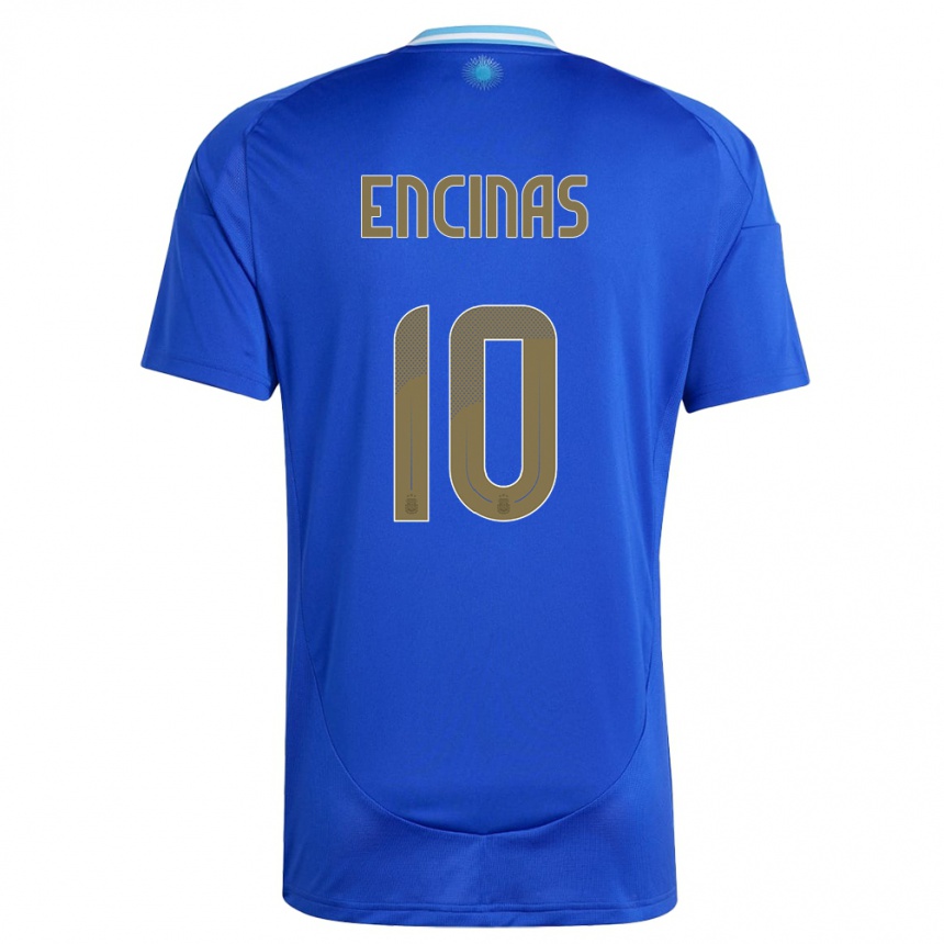 Kids Football Argentina Axel Encinas #10 Blue Away Jersey 24-26 T-Shirt Canada