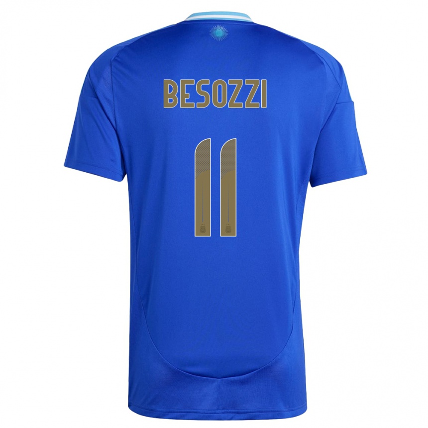 Kids Football Argentina Lucas Besozzi #11 Blue Away Jersey 24-26 T-Shirt Canada