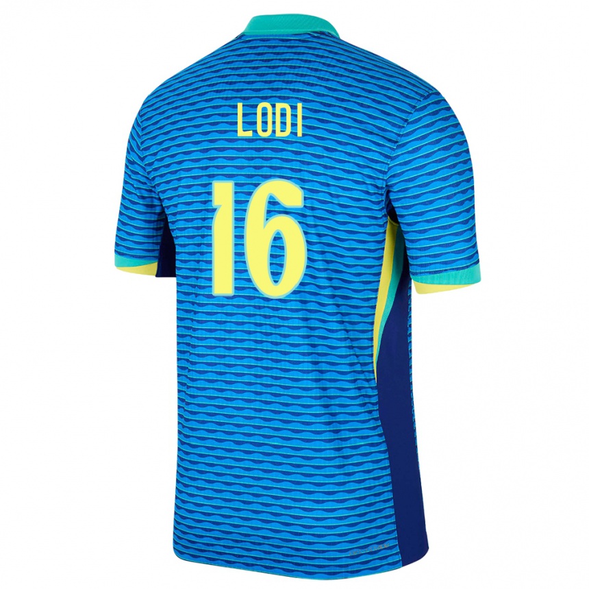 Kids Football Brazil Renan Lodi #16 Blue Away Jersey 24-26 T-Shirt Canada