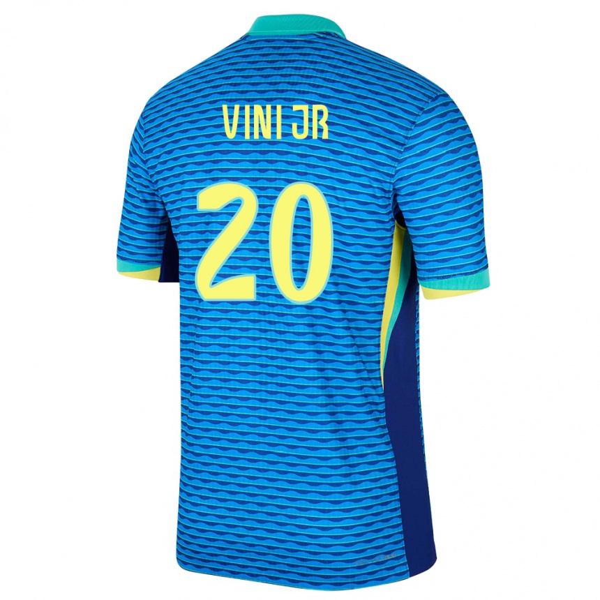 Kids Football Brazil Vinicius Junior #20 Blue Away Jersey 24-26 T-Shirt Canada