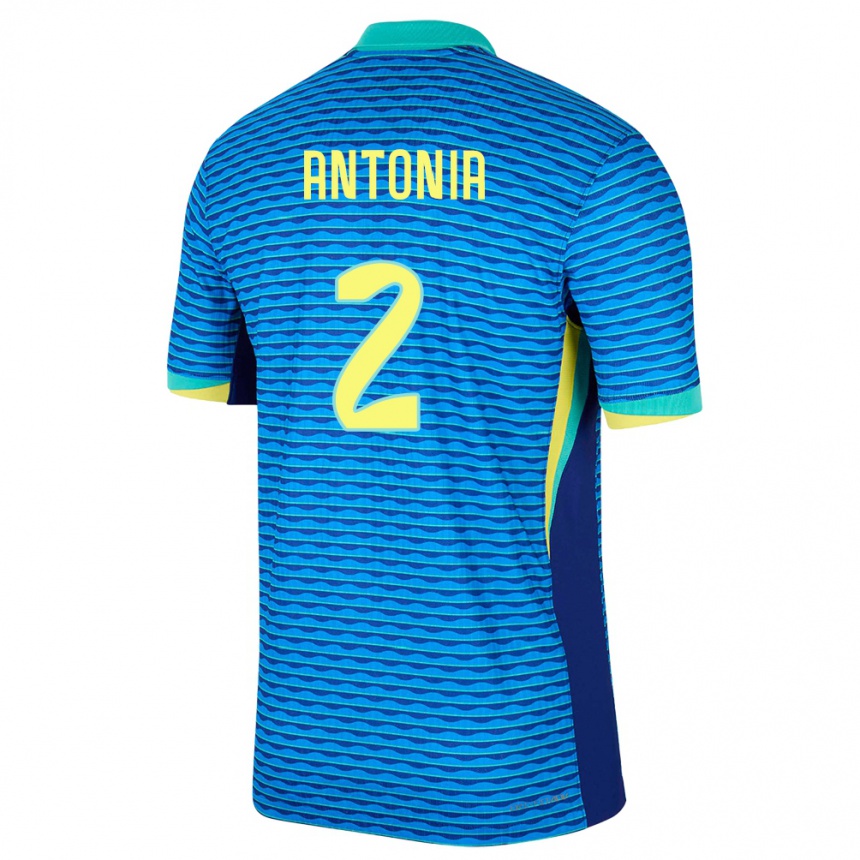 Kids Football Brazil Antonia #2 Blue Away Jersey 24-26 T-Shirt Canada