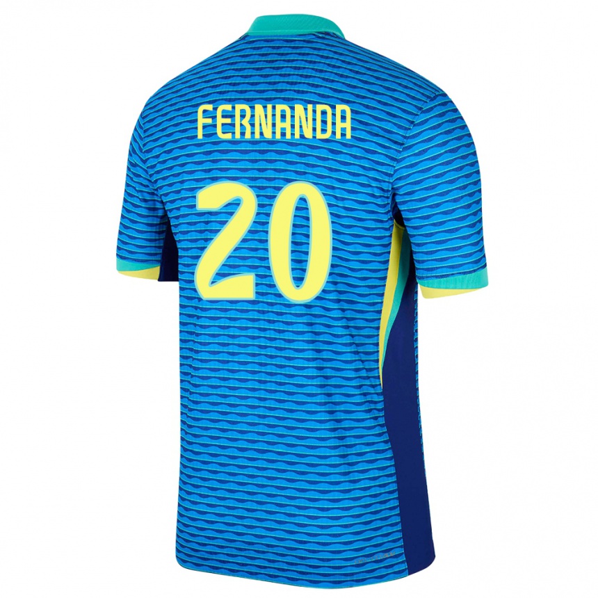 Kids Football Brazil Fernanda Palermo #20 Blue Away Jersey 24-26 T-Shirt Canada