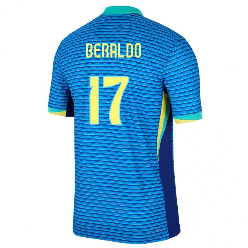 Kids Football Brazil Lucas Beraldo #17 Blue Away Jersey 24-26 T-Shirt Canada