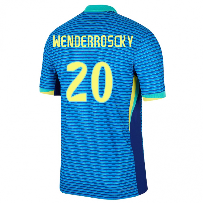 Kids Football Brazil Arthur Wenderroscky #20 Blue Away Jersey 24-26 T-Shirt Canada