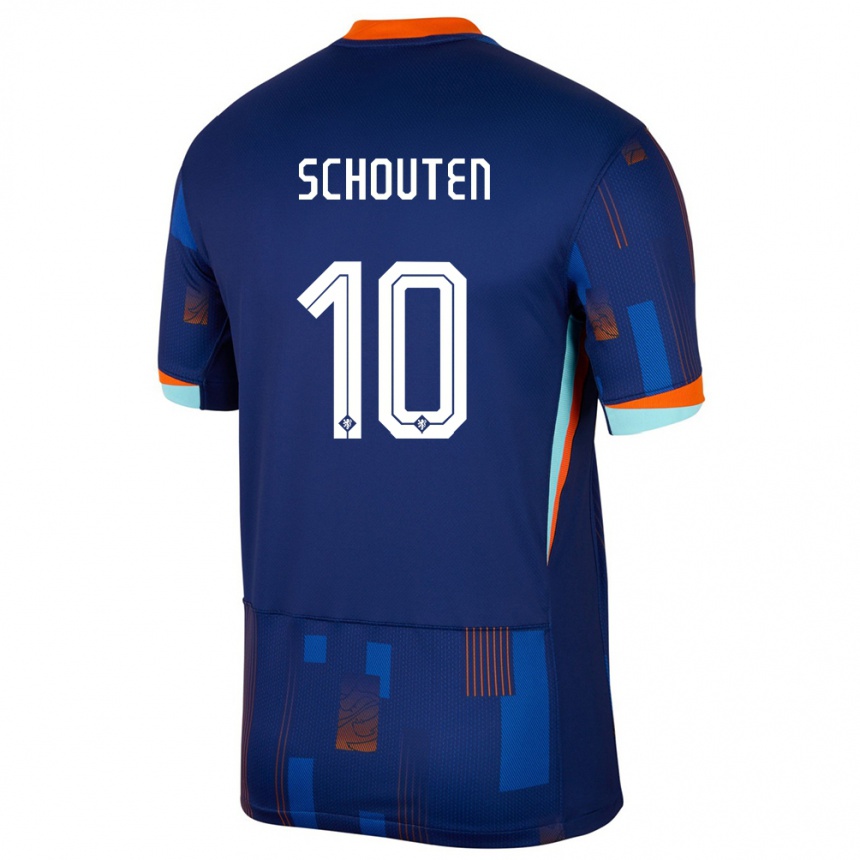 Kids Football Netherlands Lewis Schouten #10 Blue Away Jersey 24-26 T-Shirt Canada