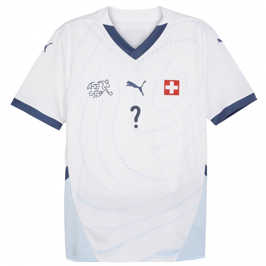 Kids Football Switzerland Your Name #0 White Away Jersey 24-26 T-Shirt Canada