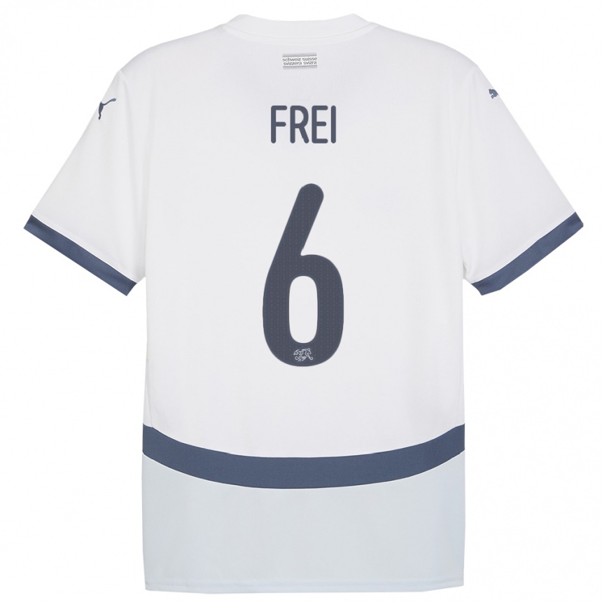 Kids Football Switzerland Fabian Frei #6 White Away Jersey 24-26 T-Shirt Canada