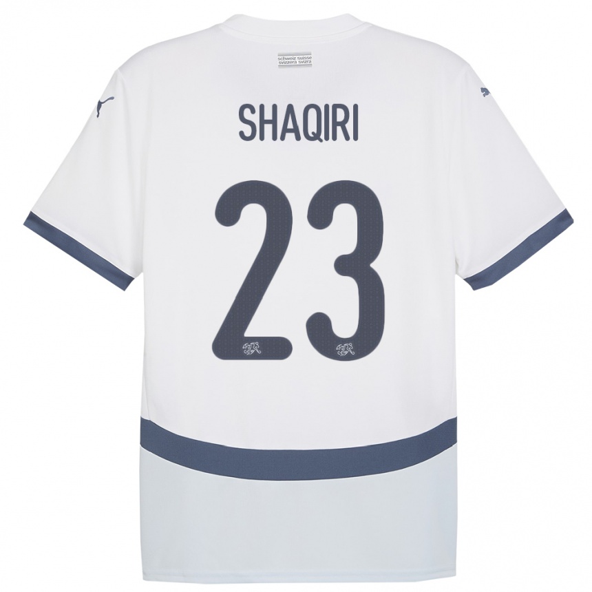 Kids Football Switzerland Xherdan Shaqiri #23 White Away Jersey 24-26 T-Shirt Canada