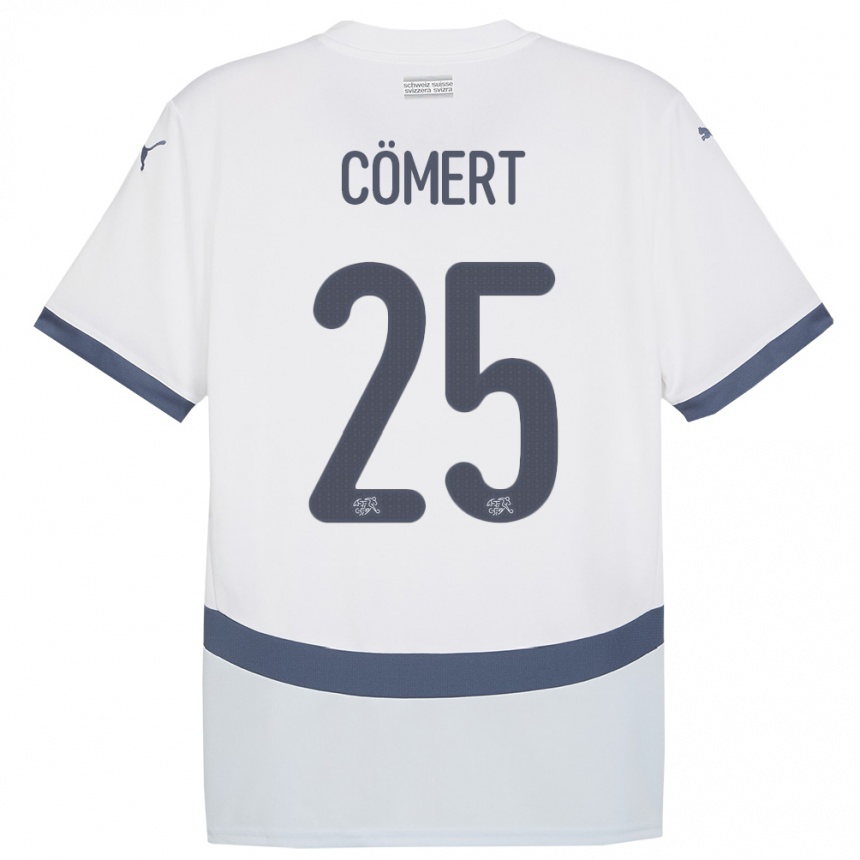 Kids Football Switzerland Eray Comert #25 White Away Jersey 24-26 T-Shirt Canada