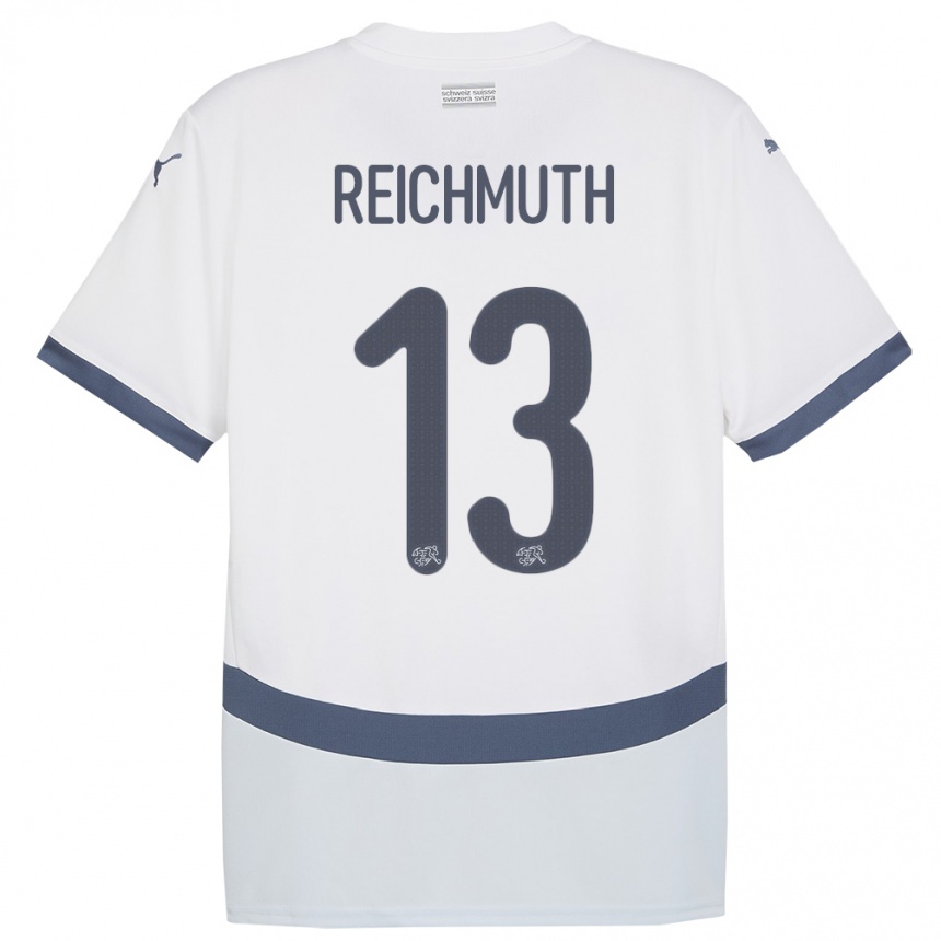 Kids Football Switzerland Miguel Reichmuth #13 White Away Jersey 24-26 T-Shirt Canada