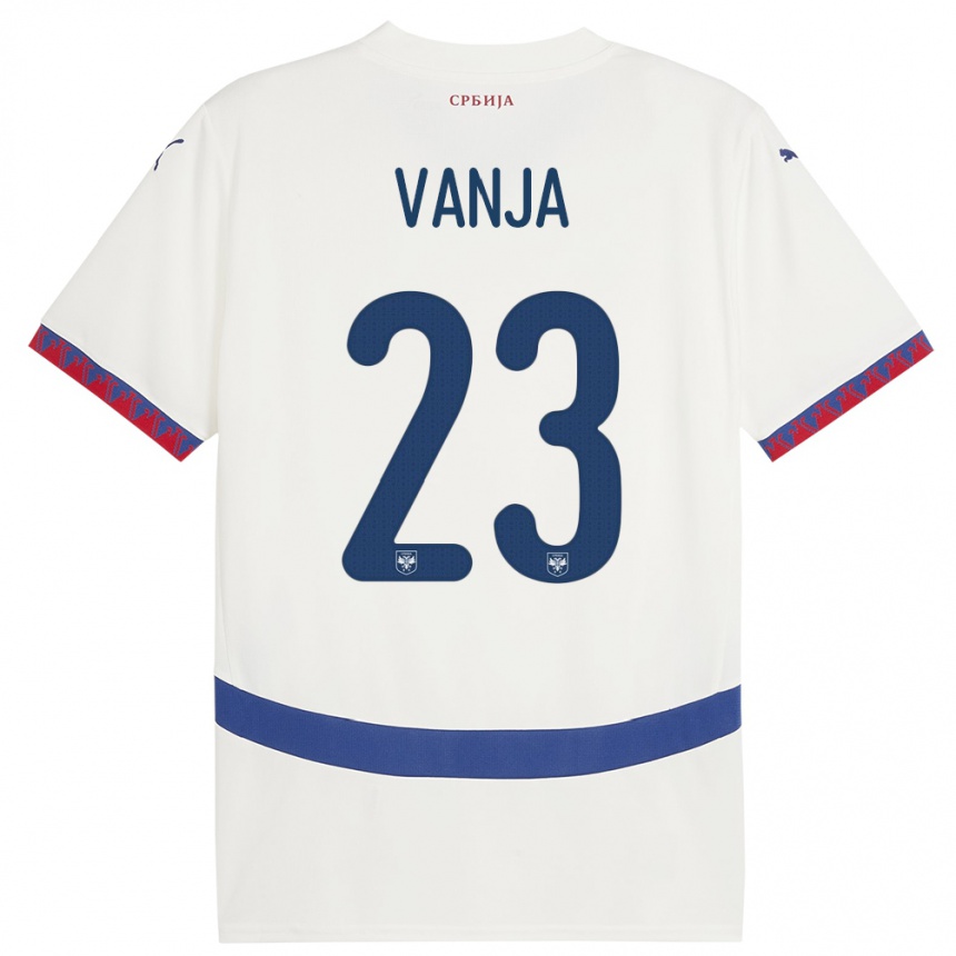 Kids Football Serbia Vanja Milinkovic-Savic #23 White Away Jersey 24-26 T-Shirt Canada