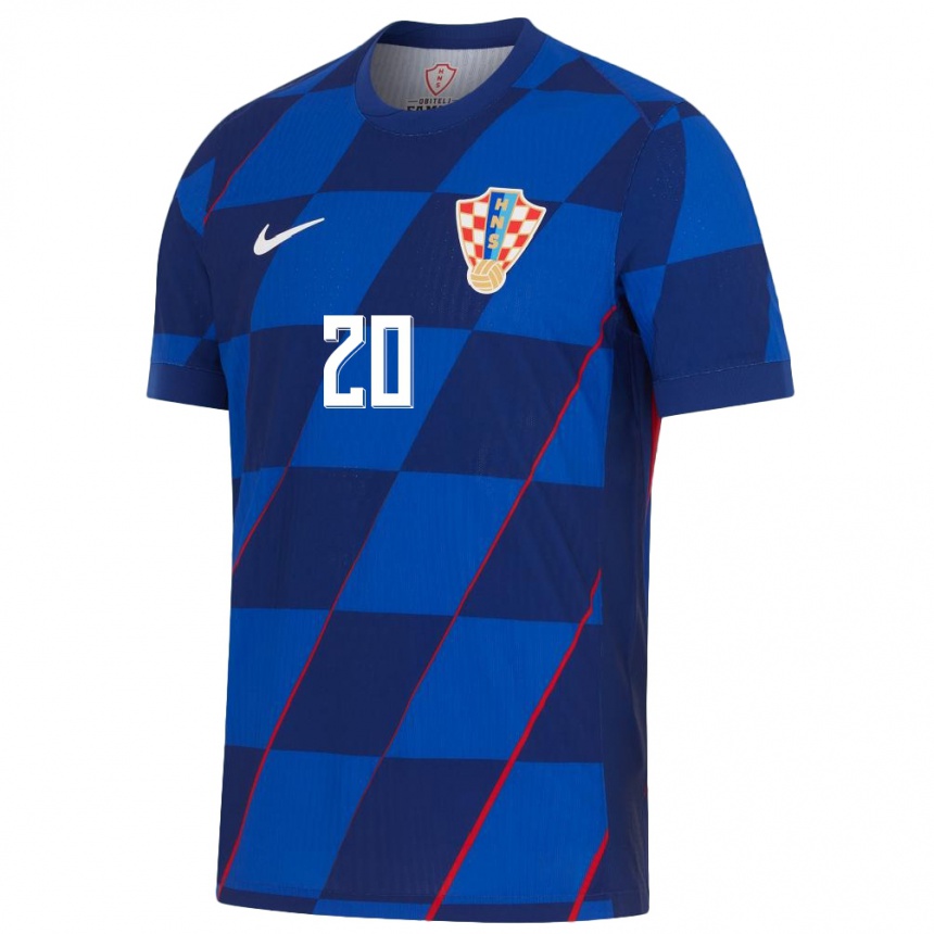 Kids Football Croatia Nika Petaric #20 Blue Away Jersey 24-26 T-Shirt Canada