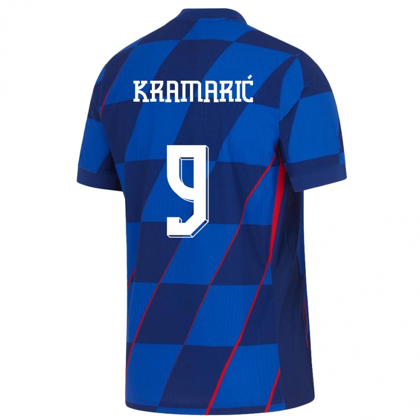 Kids Football Croatia Andrej Kramaric #9 Blue Away Jersey 24-26 T-Shirt Canada