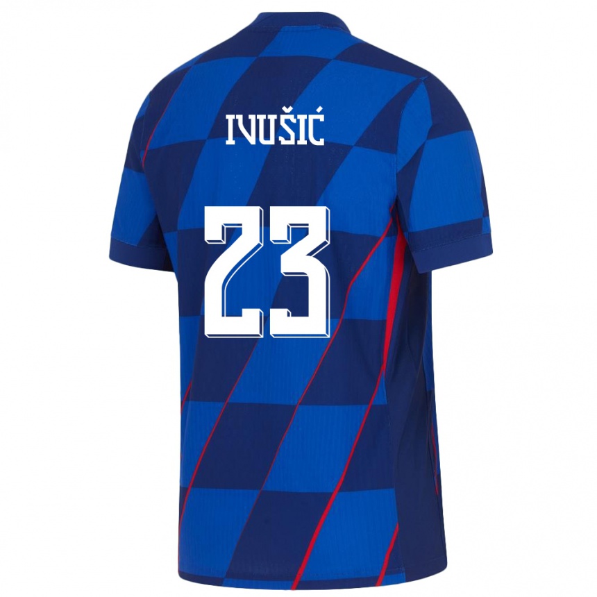 Kids Football Croatia Ivica Ivusic #23 Blue Away Jersey 24-26 T-Shirt Canada