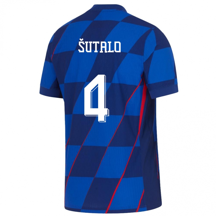 Kids Football Croatia Bosko Sutalo #4 Blue Away Jersey 24-26 T-Shirt Canada