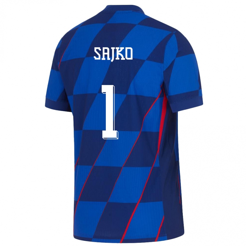 Kids Football Croatia Tin Sajko #1 Blue Away Jersey 24-26 T-Shirt Canada