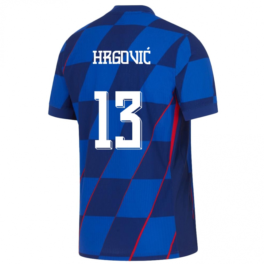 Kids Football Croatia Simun Hrgovic #13 Blue Away Jersey 24-26 T-Shirt Canada