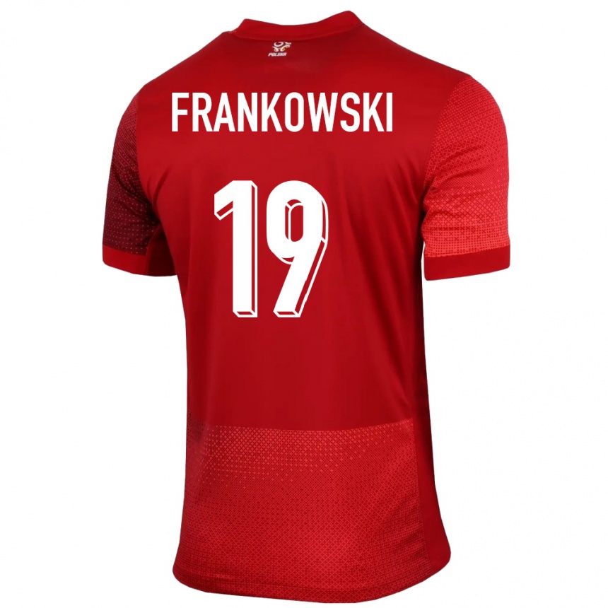 Kids Football Poland Przemyslaw Frankowski #19 Red Away Jersey 24-26 T-Shirt Canada