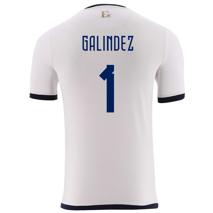 Kids Football Ecuador Hernan Galindez #1 White Away Jersey 24-26 T-Shirt Canada