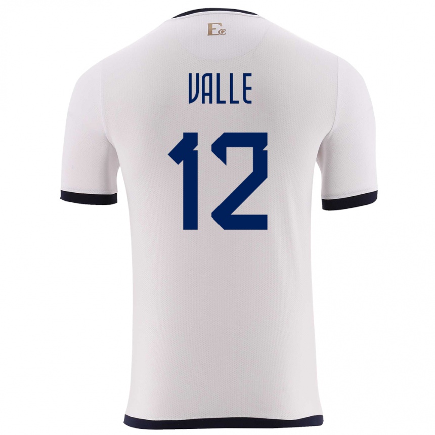 Kids Football Ecuador Gonzalo Valle #12 White Away Jersey 24-26 T-Shirt Canada