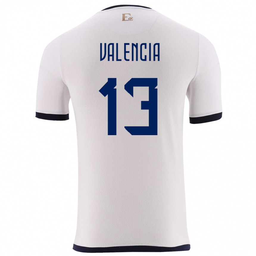 Kids Football Ecuador Enner Valencia #13 White Away Jersey 24-26 T-Shirt Canada