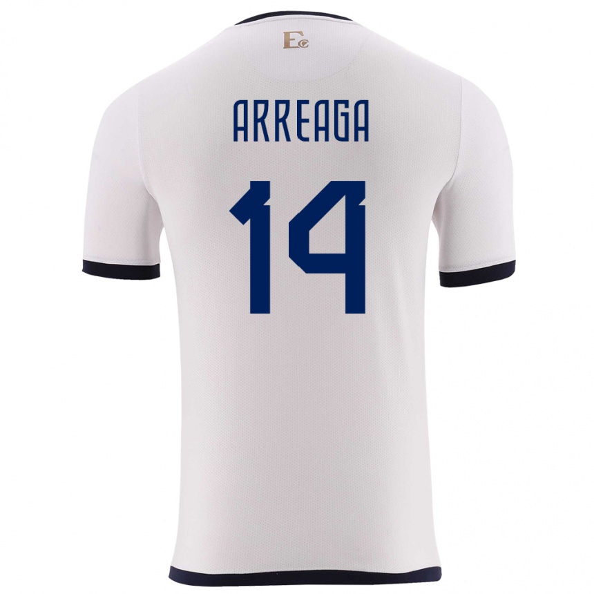 Kids Football Ecuador Xavier Arreaga #14 White Away Jersey 24-26 T-Shirt Canada