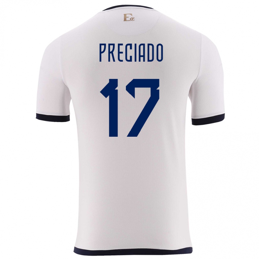 Kids Football Ecuador Angelo Preciado #17 White Away Jersey 24-26 T-Shirt Canada