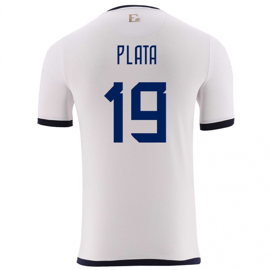 Kids Football Ecuador Gonzalo Plata #19 White Away Jersey 24-26 T-Shirt Canada