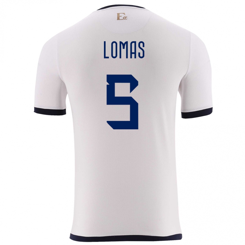 Kids Football Ecuador Ariana Lomas #5 White Away Jersey 24-26 T-Shirt Canada