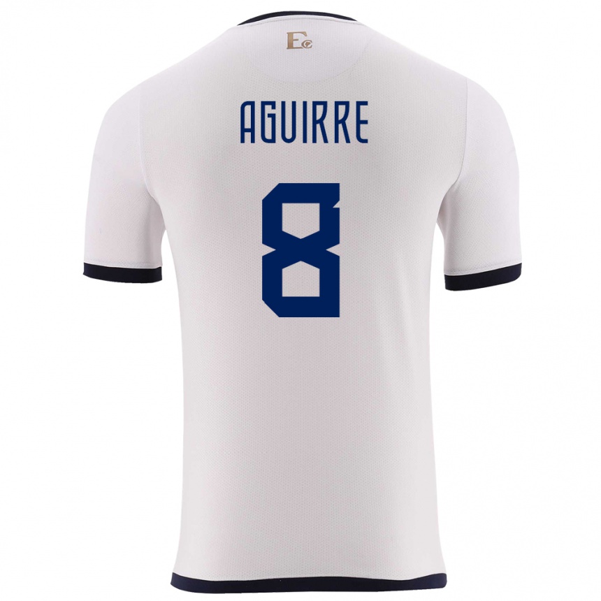 Kids Football Ecuador Marthina Aguirre #8 White Away Jersey 24-26 T-Shirt Canada