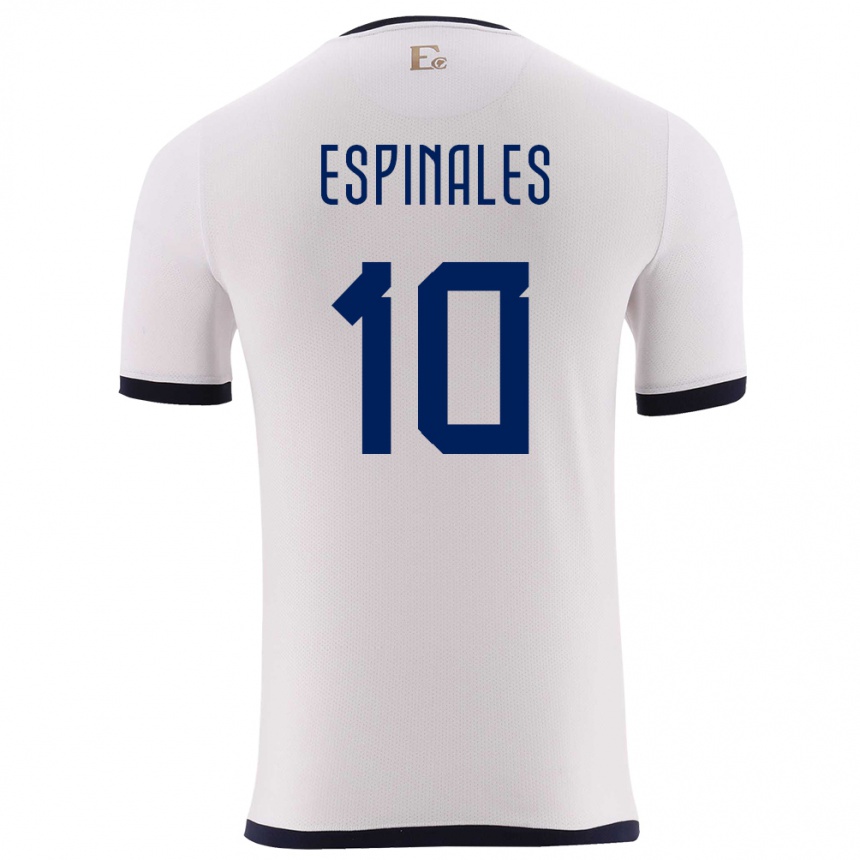 Kids Football Ecuador Joselyn Espinales #10 White Away Jersey 24-26 T-Shirt Canada