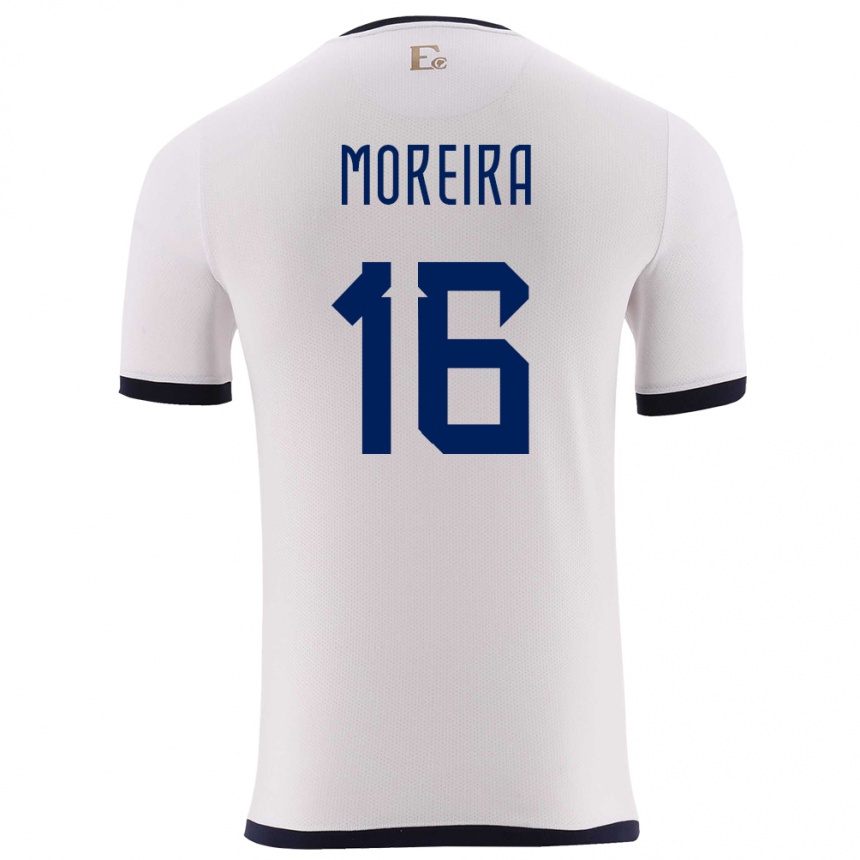 Kids Football Ecuador Ligia Moreira #16 White Away Jersey 24-26 T-Shirt Canada