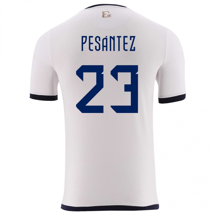 Kids Football Ecuador Danna Pesantez #23 White Away Jersey 24-26 T-Shirt Canada