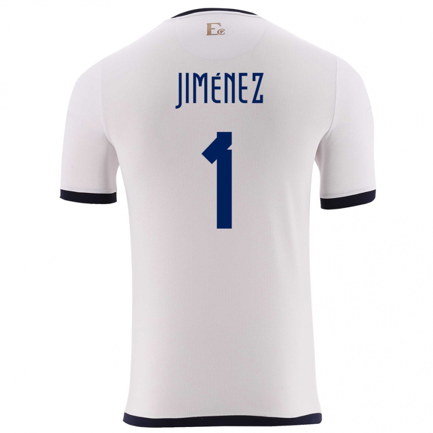 Kids Football Ecuador Tony Jimenez #1 White Away Jersey 24-26 T-Shirt Canada