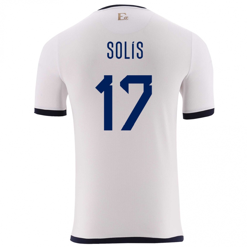 Kids Football Ecuador Mathias Solis #17 White Away Jersey 24-26 T-Shirt Canada