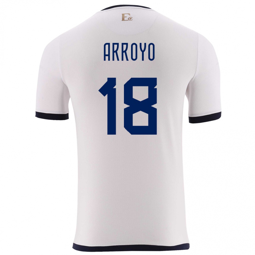 Kids Football Ecuador Jean Arroyo #18 White Away Jersey 24-26 T-Shirt Canada