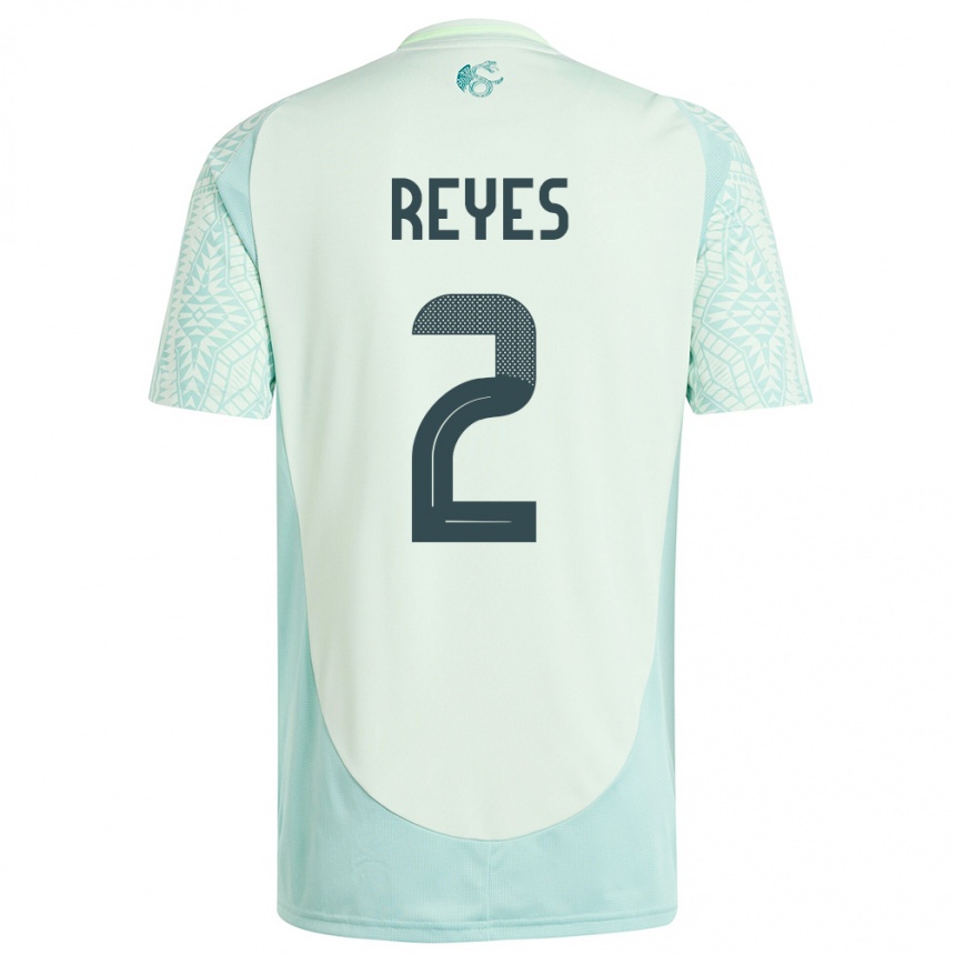 Kids Football Mexico Luis Reyes #2 Linen Green Away Jersey 24-26 T-Shirt Canada