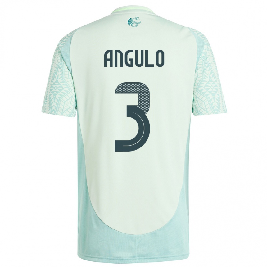 Kids Football Mexico Jesus Angulo #3 Linen Green Away Jersey 24-26 T-Shirt Canada