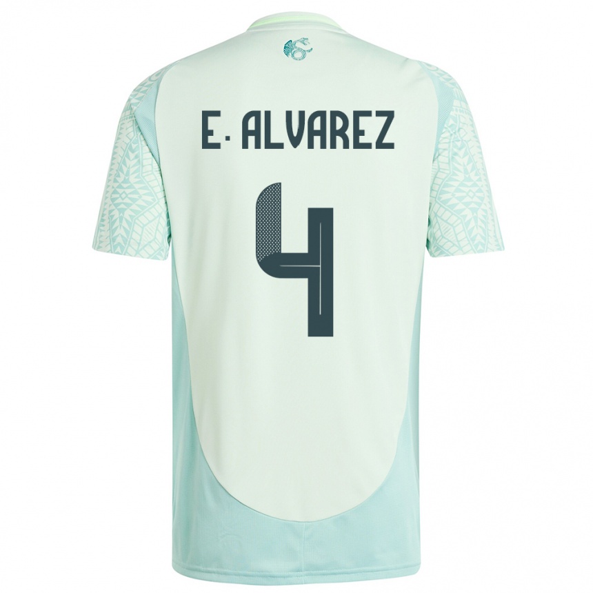 Kids Football Mexico Edson Alvarez #4 Linen Green Away Jersey 24-26 T-Shirt Canada