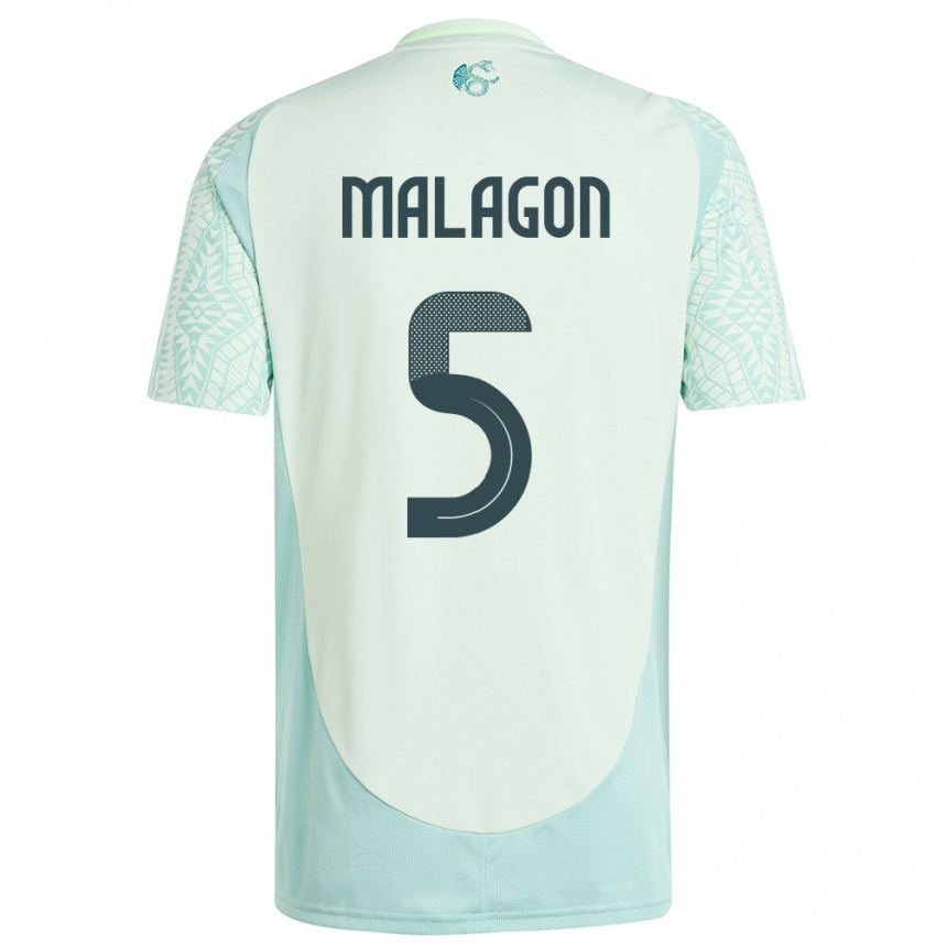 Kids Football Mexico Luis Malagon #5 Linen Green Away Jersey 24-26 T-Shirt Canada