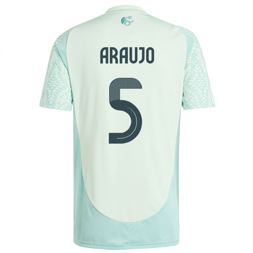 Kids Football Mexico Julian Araujo #5 Linen Green Away Jersey 24-26 T-Shirt Canada