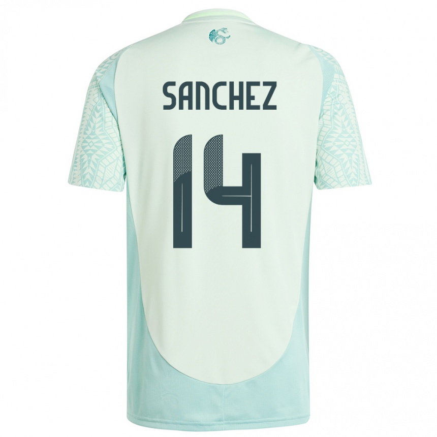 Kids Football Mexico Erick Sanchez #14 Linen Green Away Jersey 24-26 T-Shirt Canada