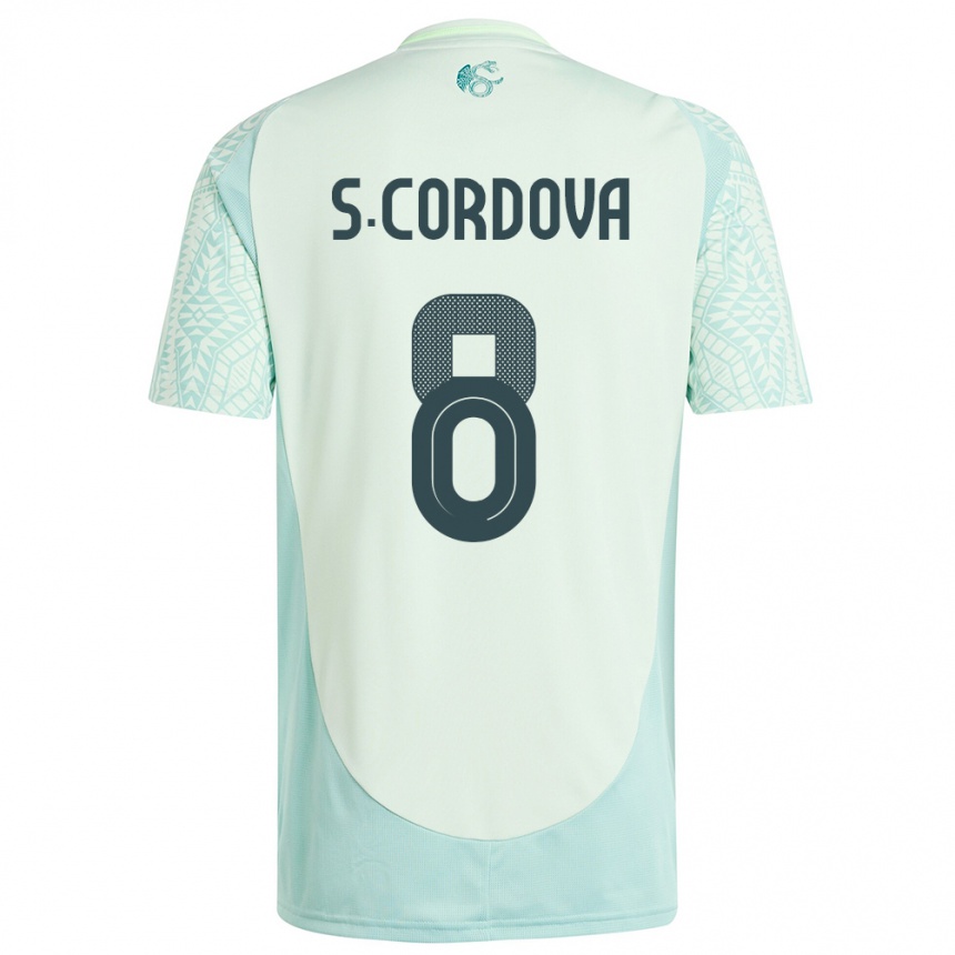 Kids Football Mexico Sebastian Cordova #8 Linen Green Away Jersey 24-26 T-Shirt Canada