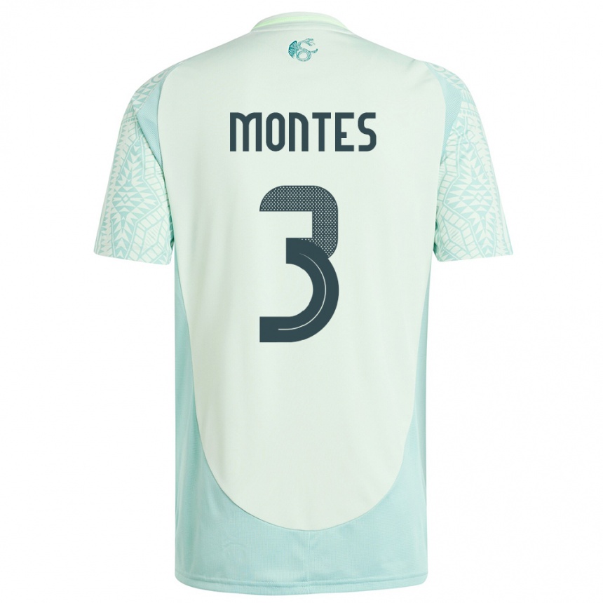 Kids Football Mexico Cesar Montes #3 Linen Green Away Jersey 24-26 T-Shirt Canada